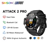 LOKMAT ATTACK 2 PRO Smartwatch 1.39 "TFT LED Full Touch screen BT Call Fitness tracker Blood pressure/Oxygen/sleep/heart rate monitor Multiple sports male and female health watch