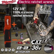 Local Stock 12V 3/8 150N.m Cordless Electric Ratchet Wrench with 2 Battery and 1 Charger Screw Nut R