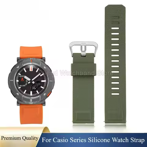 Sports Waterproof Breathable Silicone Watch Accessories for Casio PRO TREK PRJ-B001B PRW-6900Y Premi