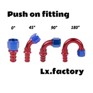 Fitting AN4 / AN6 / AN8 / AN10 / AN12 Hose End Fitting ( Push-on Lock Type ) ~ redblue