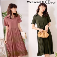 SG LOCAL WEEKEND X OB DESIGN CASUAL WORK WOMEN CLOTHES V-NECK PATCHED PLEAT DRESS S-XXXL SIZE PLUS SIZE