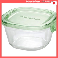 Iwaki Heat-Resistant Glass Storage Container Green Square SS 200ml Pack & Range KC3200-G