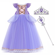 เครื่องแต่งกายวันฮาโลวีน MQATZ สำหรับเด็กคอสเพลย์สำหรับเด็กผู้หญิงแฟนซีเจ้าหญิงซินเดอเรลล่า/ราพันเซล