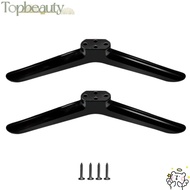 TOPBEAUTY TV Stand Base Mount, Black Universal TV Base Stand Legs,  With Screws TV Stand Leg Base Br