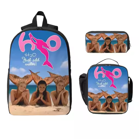 H20 Just Add Water Backpack Student Boys Girls BookBag School Bag Laptop Shoulder Bags 3ps Insulated
