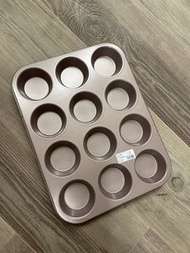 玫瑰金 12連瑪芬烤盤 蛋糕模具