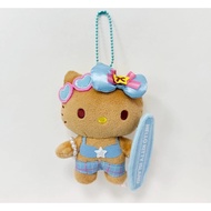 [Sanrio] Hello Kitty Surfing Plush Bag Charm - Tanned (Jeju Limited Edition)