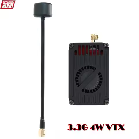 RUSHFPV OverShoot 3.3G 4W VTX Supports IRC Tramp Protocol 7-30V Video Transmitter 3.3GHz Glasses VRX