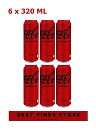 Coca Cola Zero Sugar in Can 320 ML - Pack of 6 or 12 | Coke Zero Sugar in Can