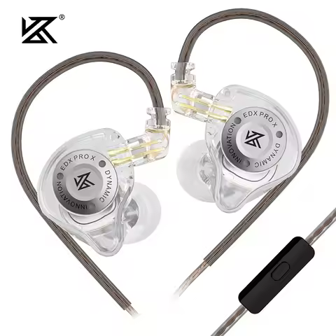 KZ EDX PRO X IEM Earphones Dynamic Drive HiFi Deep Bass Sound Earbud Sport Music Noise Cancelling He