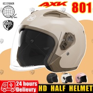 AXK 801 Unisex Dual Mirror Cool Cycling Half Helmet Lenses Can Block Flying Afford