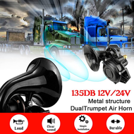 READY Klakson Mobil Truk Angin 12/24V terompet Angin Keong Scania Volvo Trompet Super Loud 135dB