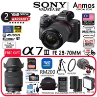 Sony A7III / A7 III / A73 / A7M3 Mirrorless Digital Camera (KIT 28-70MM OR Body Only) (Sony Malaysia
