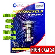 [ SUM RACING HIGH CAM S4 ] MODENAS KRISS110 KRISTAR KRISS120 KRISS CT110 110 120 CAMSHAFT IKK SCK UM