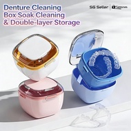 【SG SELLER】Invisible Braces Retainer Case | Portable Double-Layer Orthodontic Storage Box with Leakp