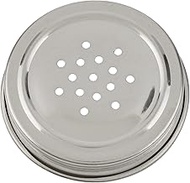 Polished Steel Perforated Spice Shaker Jar Lid | 1 7/8 Inside Diameter | Pack of 1 | Replacement Lid