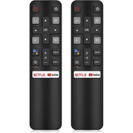 2PC RC802V FNR1 Replacement Remote Fit for TCL Android 4K Smart TV [NO Voice Function] 40S334 50S434