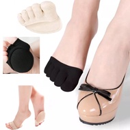 CHEKOUT Invisible Open Toe Socks Front Toe Protector Open Front 5 Toe Socks Anti-Scratch Toe Protect