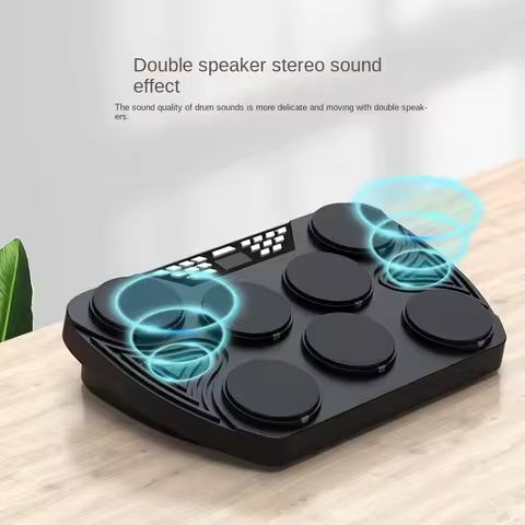 Drum Electronic Drum Set Compact Size USB Folding Silicon Drum Pad Digital Electronic Drum Kit 7-Pad