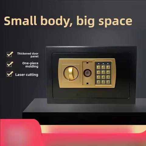 Small Mini Safe Deposit Box Household Coin Placement Wall Password Safe Deposit Box
