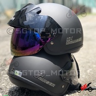Helmet SGV Cruiser Helmet Visorex KH Cruiser Helmet Topi Keledar Separuh Smoke Tinted Visor Half Cut