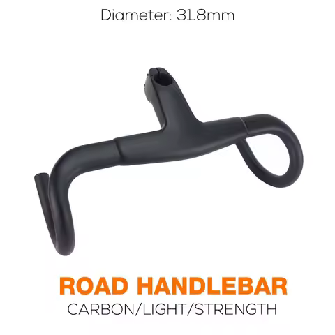 Road Bicycle Integrated Handlebar T800 Carbon Width 390/400/420/440mm Fork Steer Diameter 31.8mm /28