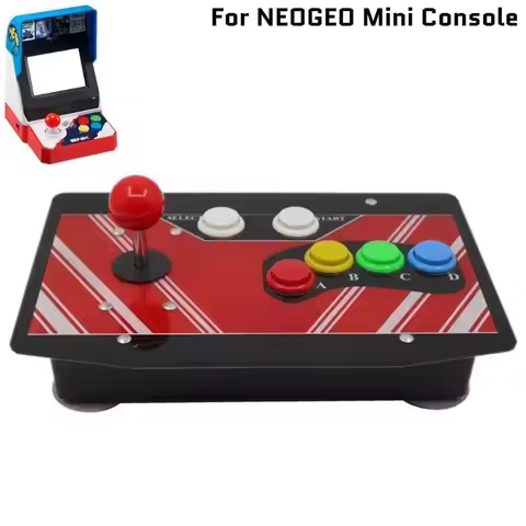 RAC-J200S-NM Arcade Joystick FightStick 6 Digital Fire Buttons Acrylic Panel Plug & Play Game Contro