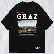 Austria Graz Premium Quality T-shirt - Graz Austria City Shirt Premium Quality Souvenir - Distro Men