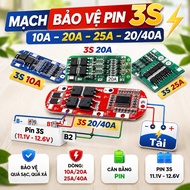 Battery Protection Circuit 3S 10A 20A 25A 20/40A BMS 11.1V 12.6V Using 18650 21700 Battery Overcharg
