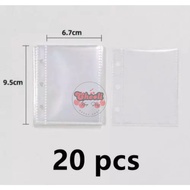 CB- (20 lembar ) isi ulang Photo Album 3 inch Sleeve Mini Binder Double side Photocard Kpop Transpar