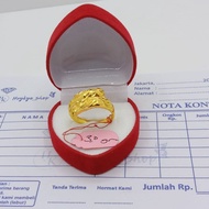 HeyKyo - Cincin Emas Muda 3.0 Gram Model Sepiral Motif Free Box cincin Cantik  Lapis Emas Kadar 533 