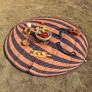 bakul baju bakul anyaman bakul laundry rotan Round Outdoor Picnic Mat Moisture-Proof Mat Thickened O