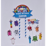 NUMBERBLOCK CAKE TOPPER COLOR CAN CUSTOM NAME