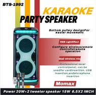 Brodu BTS-1992 Wireless Bluetooth Karaoke Speaker With Dual Digital Rechargeable Wireless 2 Mic