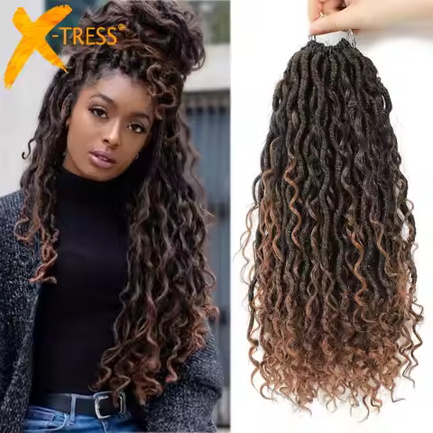 Synthetic Crochet Braids Hair Passion Twist River Goddess Braiding Hair Extension Ombre Brown Faux L
