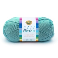 Lion brand 24/7 cotton knitting yarn AQUA