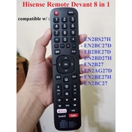 Hisense Devant 8 in 1 Smart TV Remote EN2B27 EN2BC27/EN2BD27H EN2AG27D EN2BS27H EN2BC27D EN2BE27H EN