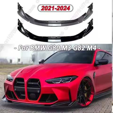 For BMW G80 M3 G82 M4 2021-2024 Car Front Bumper Lip Splitter Diffuser Body Kits Spoiler Bumper Guar