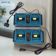 pazvisg For Makita 18-20V  Rechargeable Portable Mini Dual Ports Charger BL1860B BL1850B BL1830 BL18