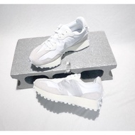 [Fengjia FUZZY] New Balance 327 White Silk Beige Gray Big N Suede Retro Women's Shoes WS327SFD
