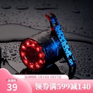 ST/🌞Rockbros（ROCKBROS）Bicycle TaillightUSBCharging Riding Safety Night Cycling Light Warning Light Highway Mountain Bicy