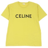 CELINE 21SS 2X681501X 100%純棉logo印花短袖寬鬆T卹，黃色，M碼，義大利製造，正品，男士，成色極佳。