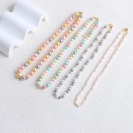 necklace  复古高级贝珠珍珠项链糖果色珍珠锁骨链博主项链  现货 热卖Ready Stock