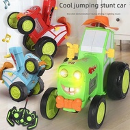 Crazy Jumping Car With Music Lights, Remote Control Stunt Car, Music Swing Rolling Electric Toy I8d5