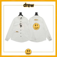 % Drew House Jeans Denim Embroidered Shirt With Letters