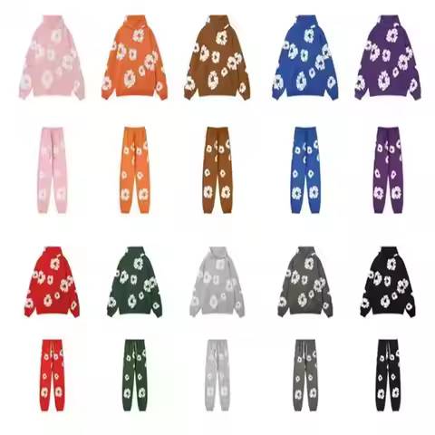 DENIM TEARS2025 brand hot new fashion men's foam printed hoodie, European and American fashion men's