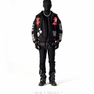 VARSITY JACKET HECATE BCK T SKULL DROP 8 ORIGINAL. JAKET HECATES ORI