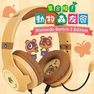 新款現貨HORI 動物森友會Switch 2限定款頭戴式遊戲耳機