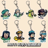 纪念品 (Souvenirs)/钥匙圈 (Keychains) 现货& 热卖MBTI16型人格钥匙扣挂件卡通可爱i人e人学生书包挂饰创意礼品批发  06.11