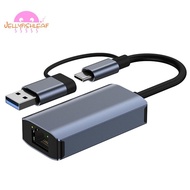 Gigabit Ethernet USB Type-C Data Transfer 1000Mbps RJ45 Ethernet Adapter for Laptop HDD Game Console